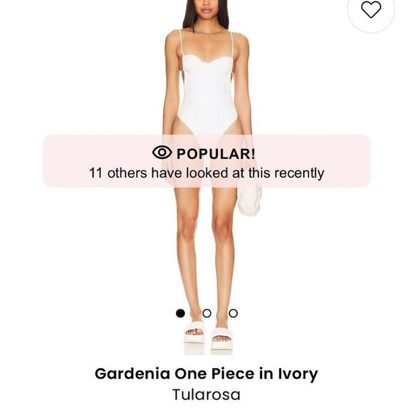 Tularosa Gardenia Swimsuit white one piece underwire bust bathing cut out NWT S - Picture 4 of 13